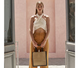 WESTFORD MILL NATURAL STARCHED JUTE MIDI TOTE