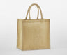 NATURAL STARCHED JUTE MINI GIFT BAG