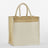 COTTON POCKET NATURAL STARCHED JUTE MIDI TOTE