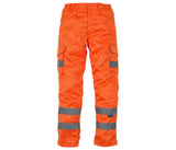 YOKO HI-VIS POLYCOTTON CARGO TROUSERS WITH KNEE PAD POCKETS