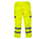 HI-VIS POLYCOTTON CARGO TROUSERS WITH KNEE PAD POCKETS