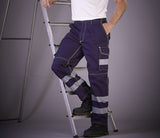 YOKO HI-VIS POLYCOTTON CARGO TROUSERS WITH KNEE PAD POCKETS