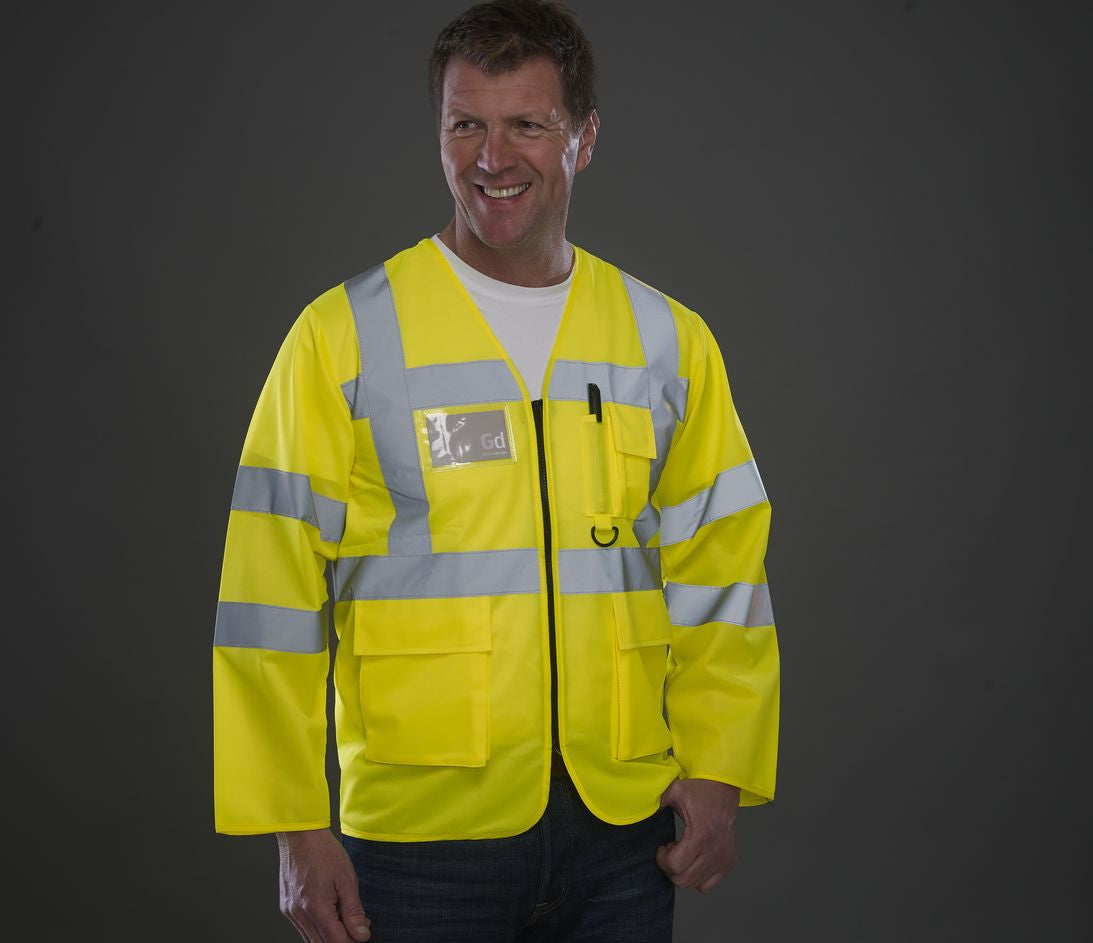 YOKO HI-VIS EXECUTIVE LONG SLEEVE WAISTCOAT