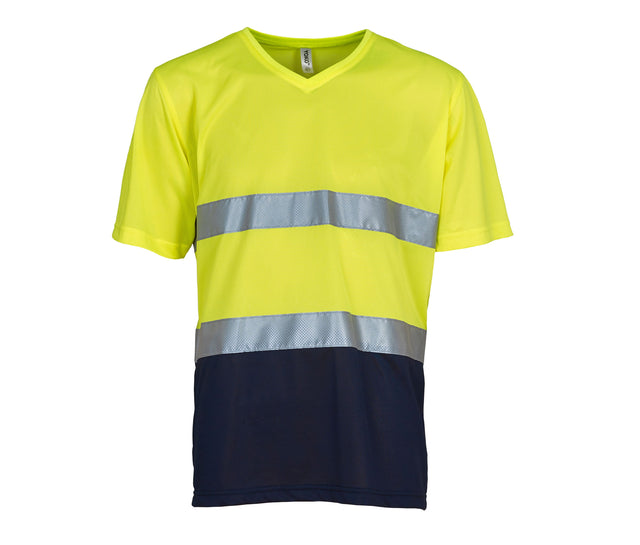 HI-VIS TOP COOL V-NECK T-SHIRT